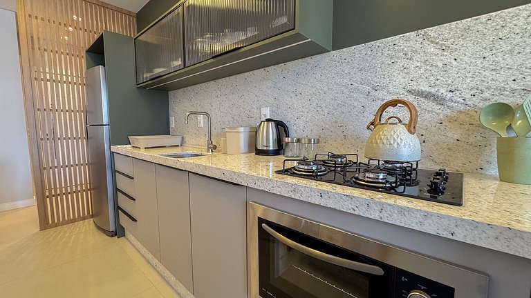 137 - Lindo apartamento com vista mar em Bombas