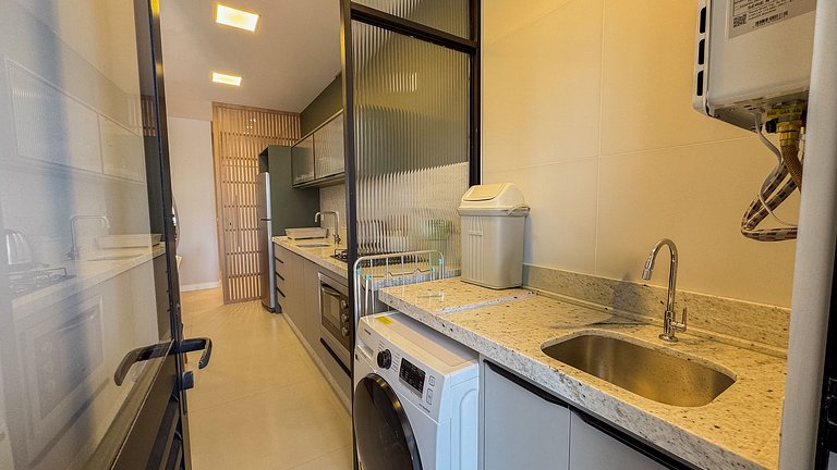 137 - Lindo apartamento com vista mar em Bombas