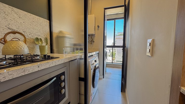 137 - Lindo apartamento com vista mar em Bombas