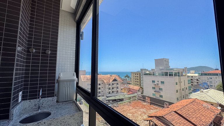 137 - Lindo apartamento com vista mar em Bombas