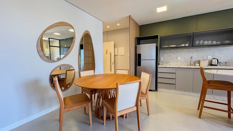 137 - Lindo apartamento com vista mar em Bombas