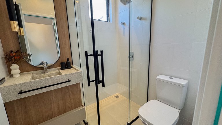 137 - Lindo apartamento com vista mar em Bombas