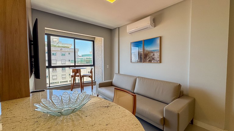 137 - Lindo apartamento com vista mar em Bombas